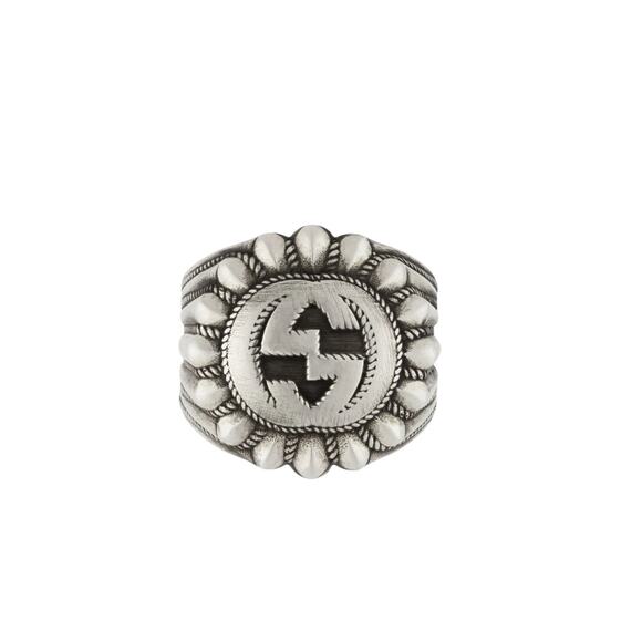 Gucci Interlocking G Sterling Silver Ring3e - Picture 1 of 5